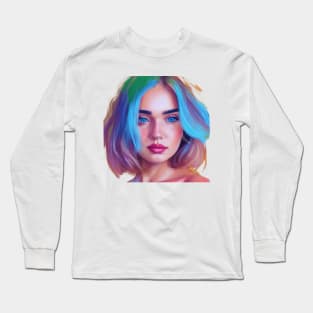 Surreal Beautiful Dreamy Girl Long Sleeve T-Shirt